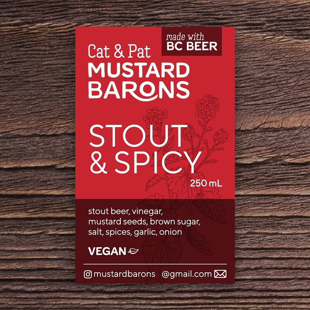 Mustard Barons Stout and Spicy label design